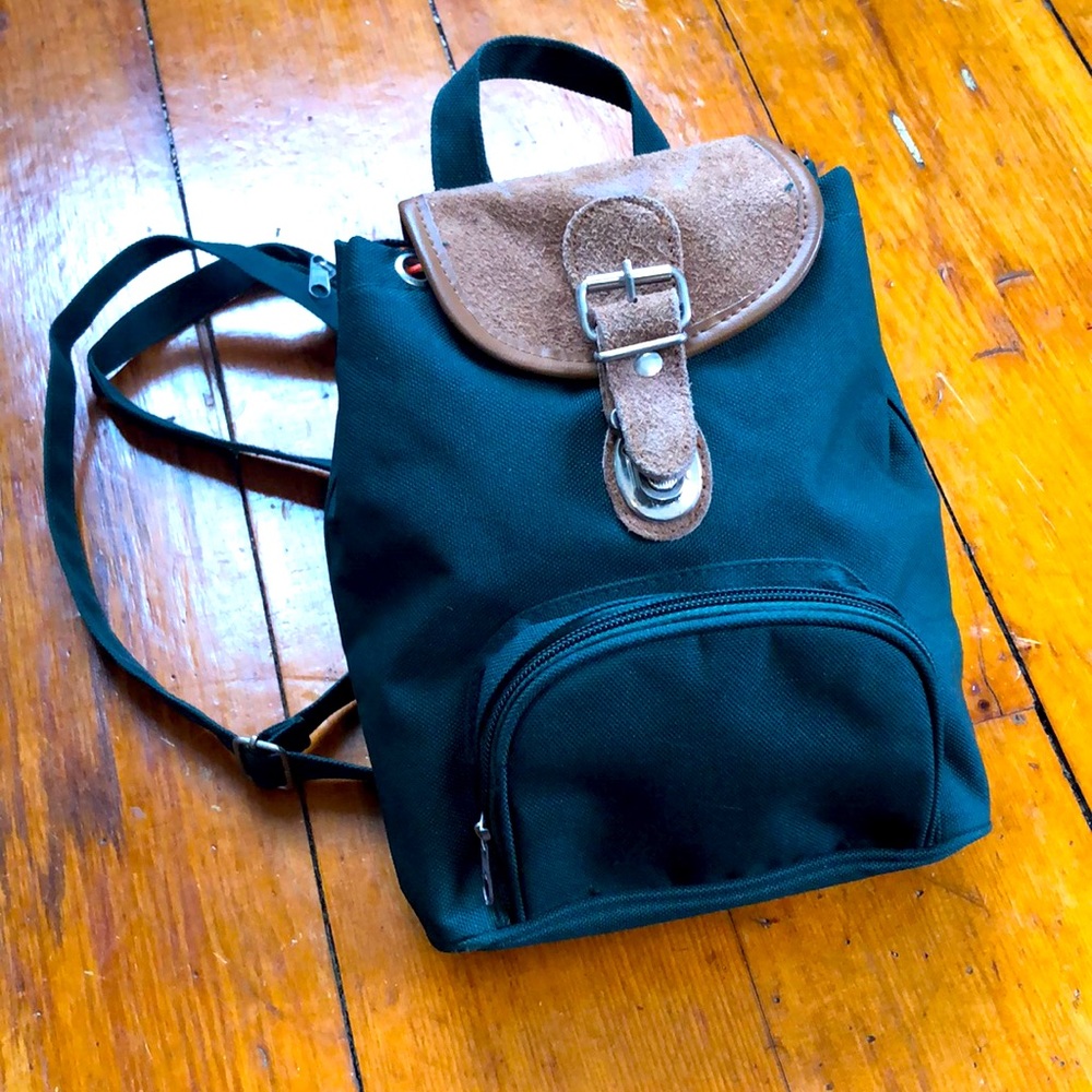 Vintage Mini Forest Green Backpack